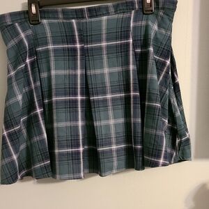 Khols' So mini skirt green &blue  plaid